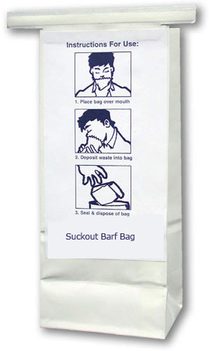 Suckout barf bag!